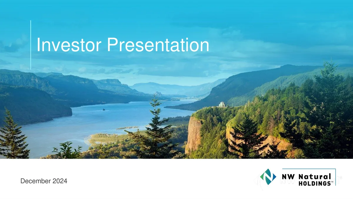 NW Natural Holdings | Investor Presentation Deck | 50 slides · slide 1