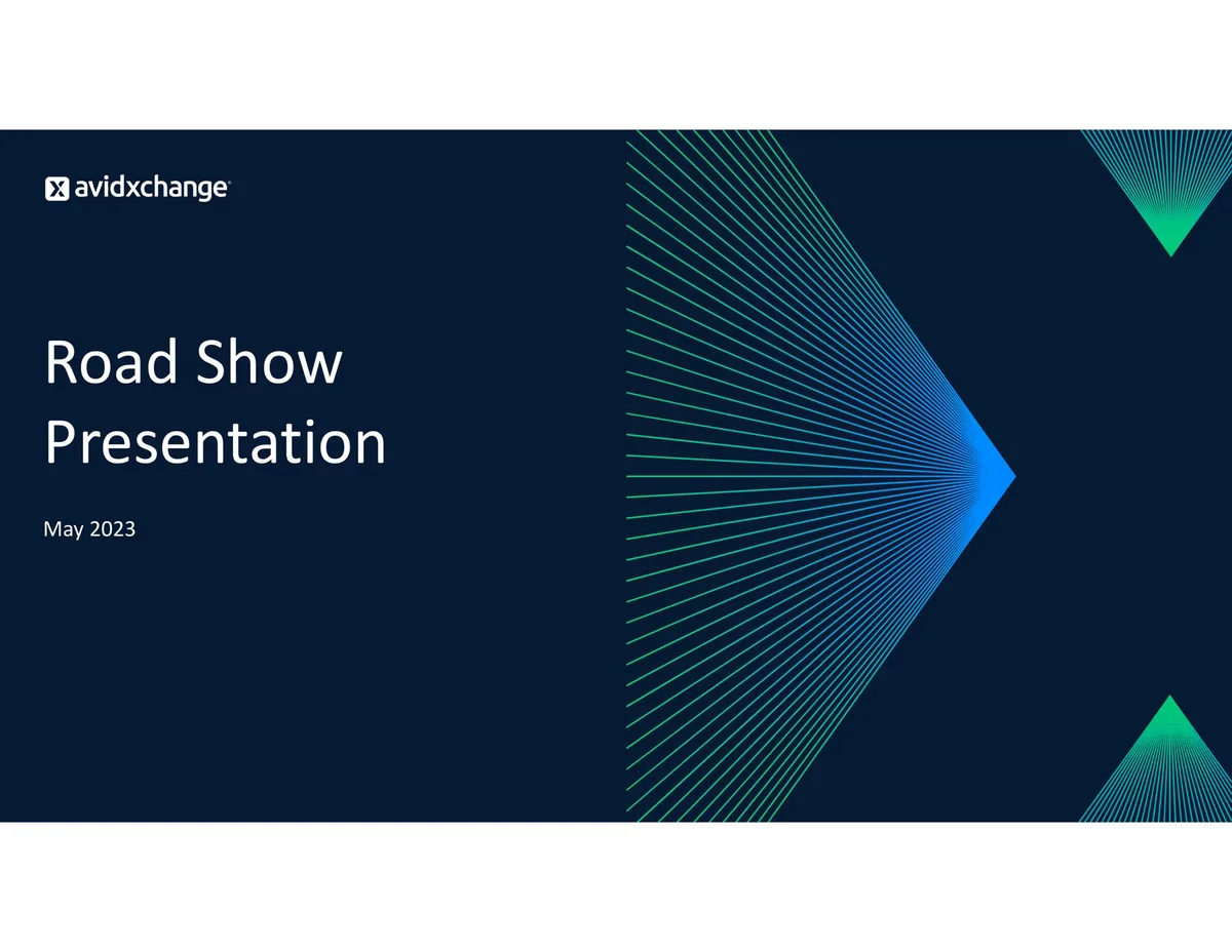 AvidXchange | Investor Presentation Deck | 39 slides · slide 1