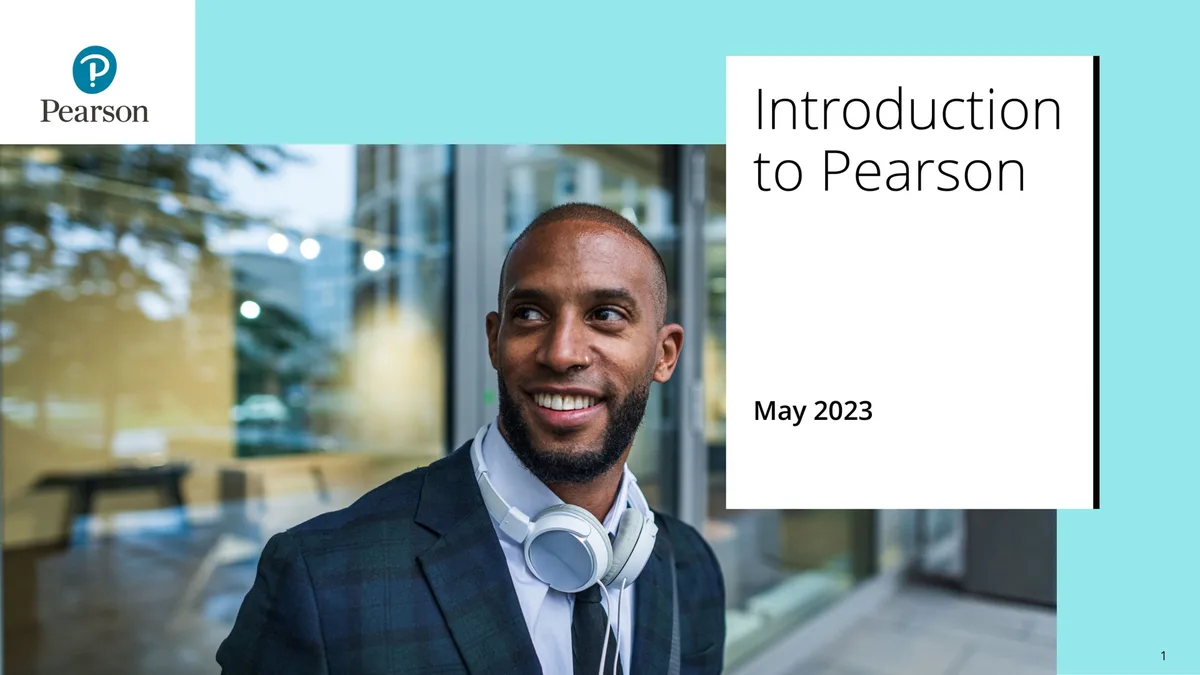 Pearson | Investor Presentation Deck | 20 slides · slide 1