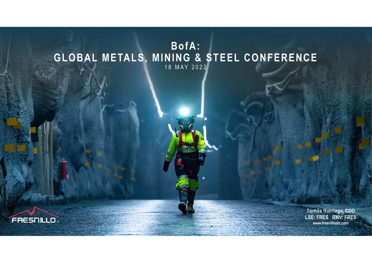 Fresnillo | Investor Conference Presentation Deck | 20 slides · slide 1