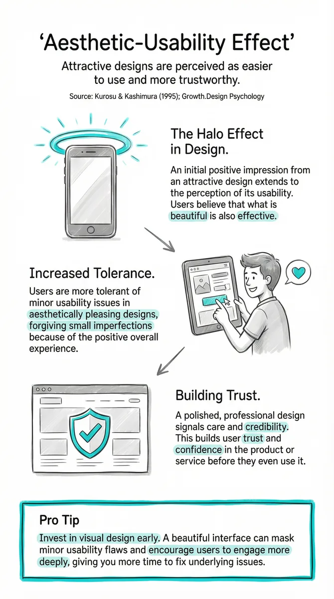Aesthetic-Usability Effect pattern illustration