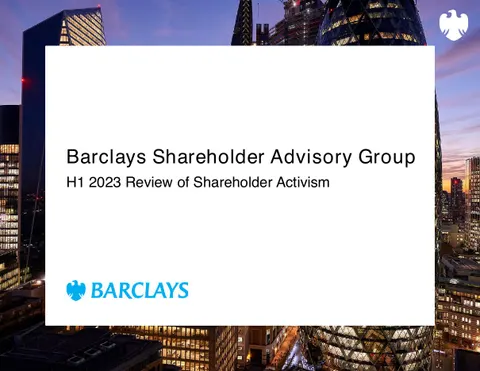 Barclays H1 2023 Review of Shareholder Activism 002 1