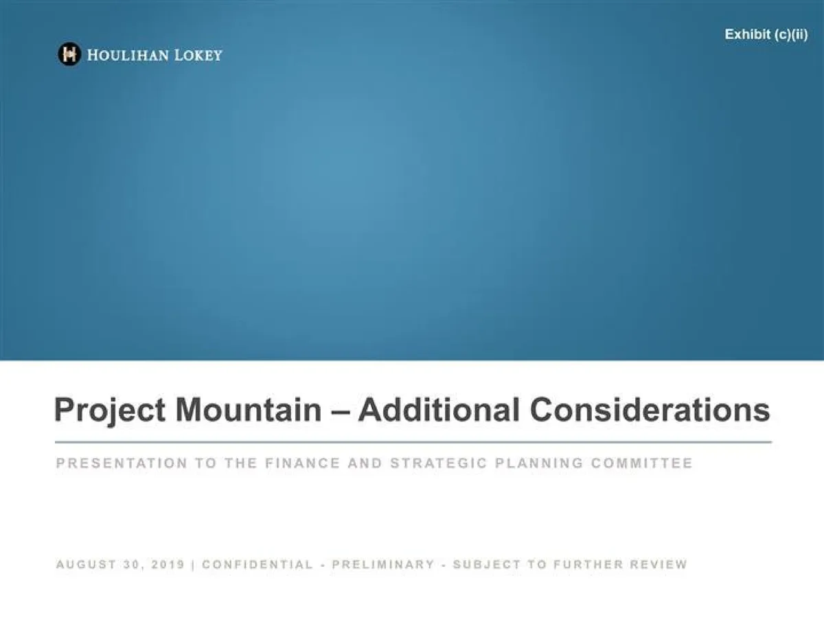 Houlihan Lokey | Investment Banking Pitch Book | 26 slides · slide 1