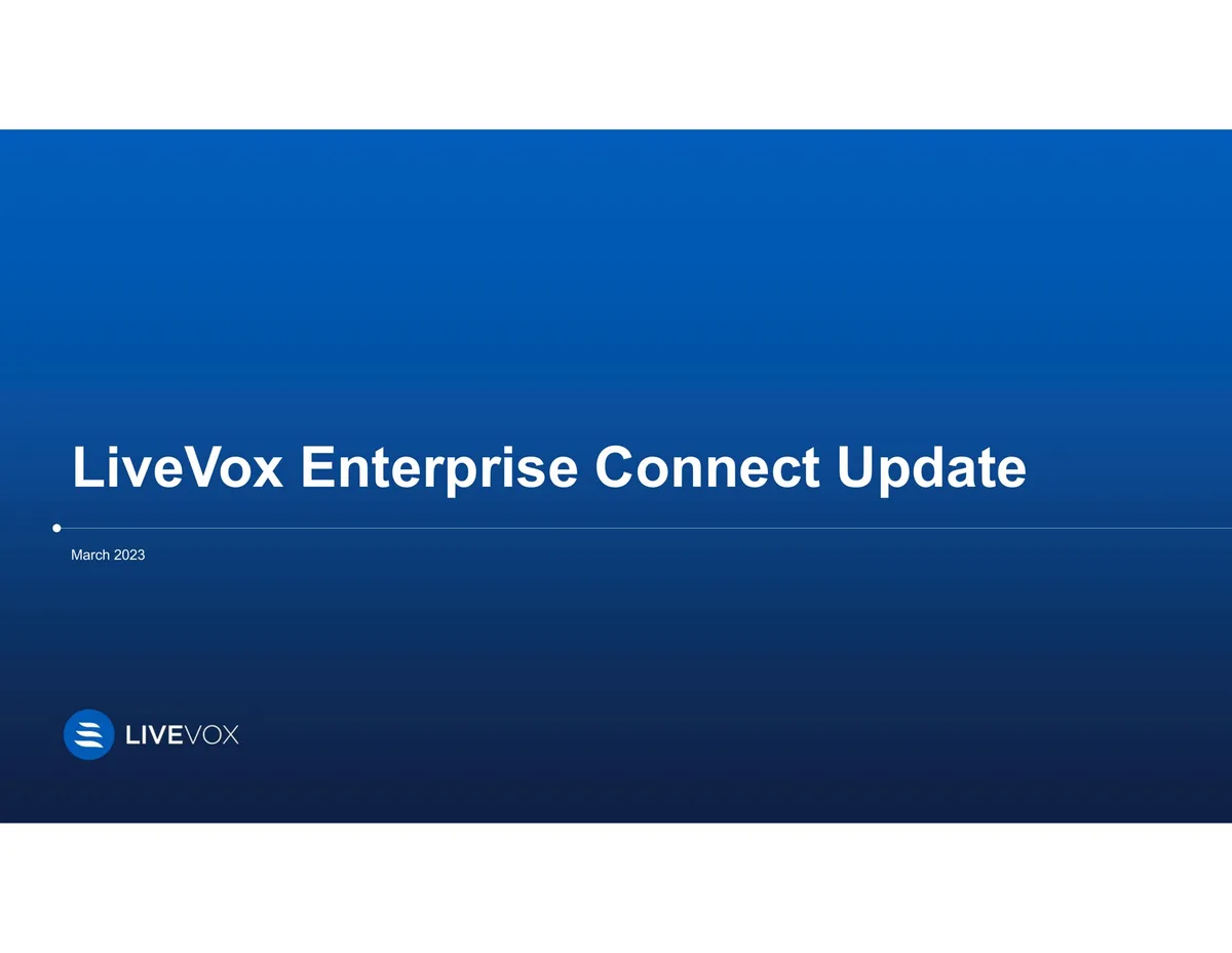 LiveVox | Investor Presentation Deck | 25 slides · slide 1