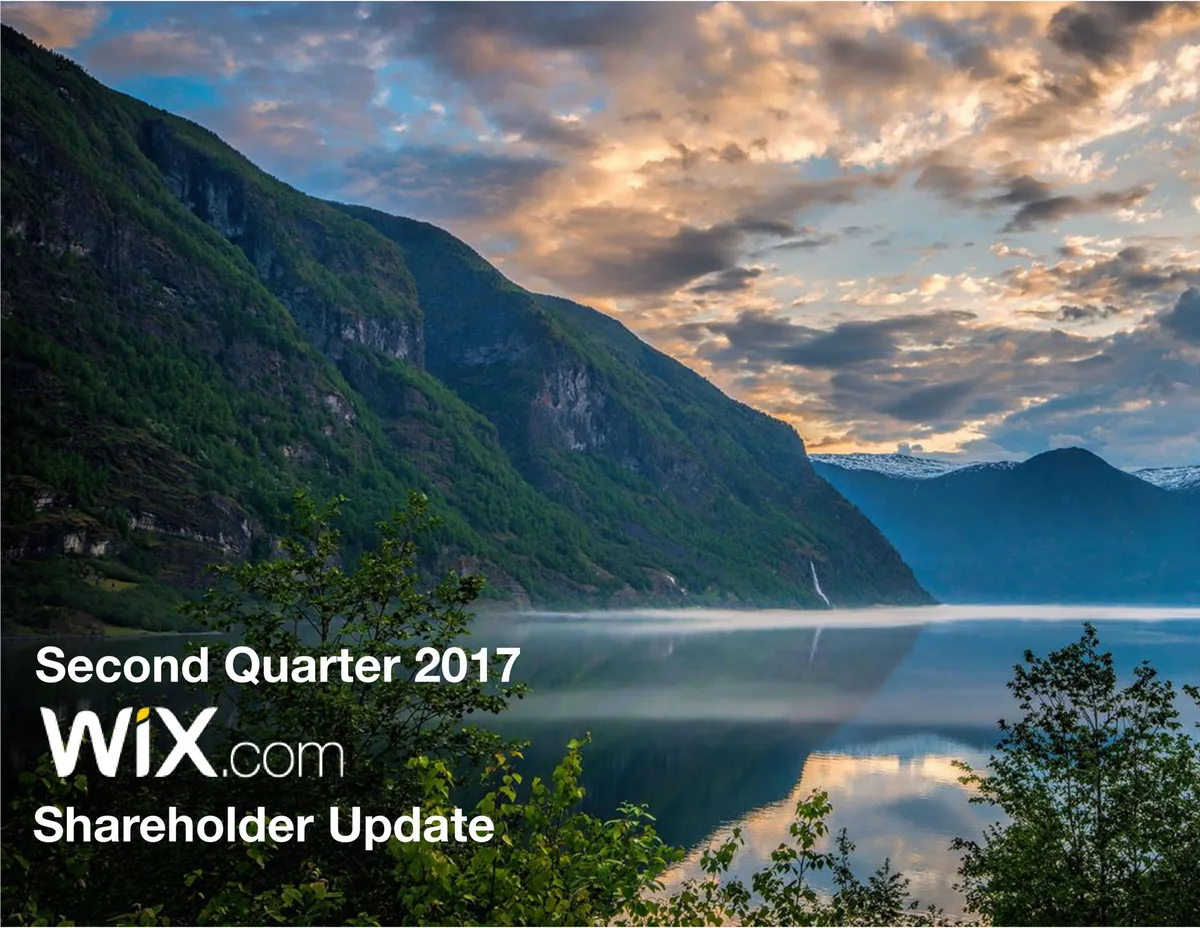 Wix | Results Presentation Deck | 15 slides · slide 1