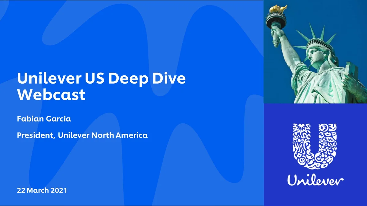 Unilever | Investor Event Presentation Deck | 39 slides · slide 1