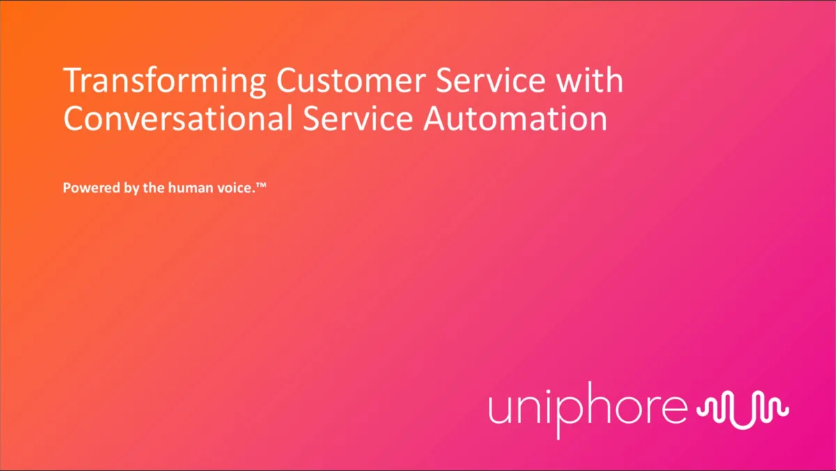 Here's the pitch deck AI startup Uniphore used to raise $66.8 million · slide 1