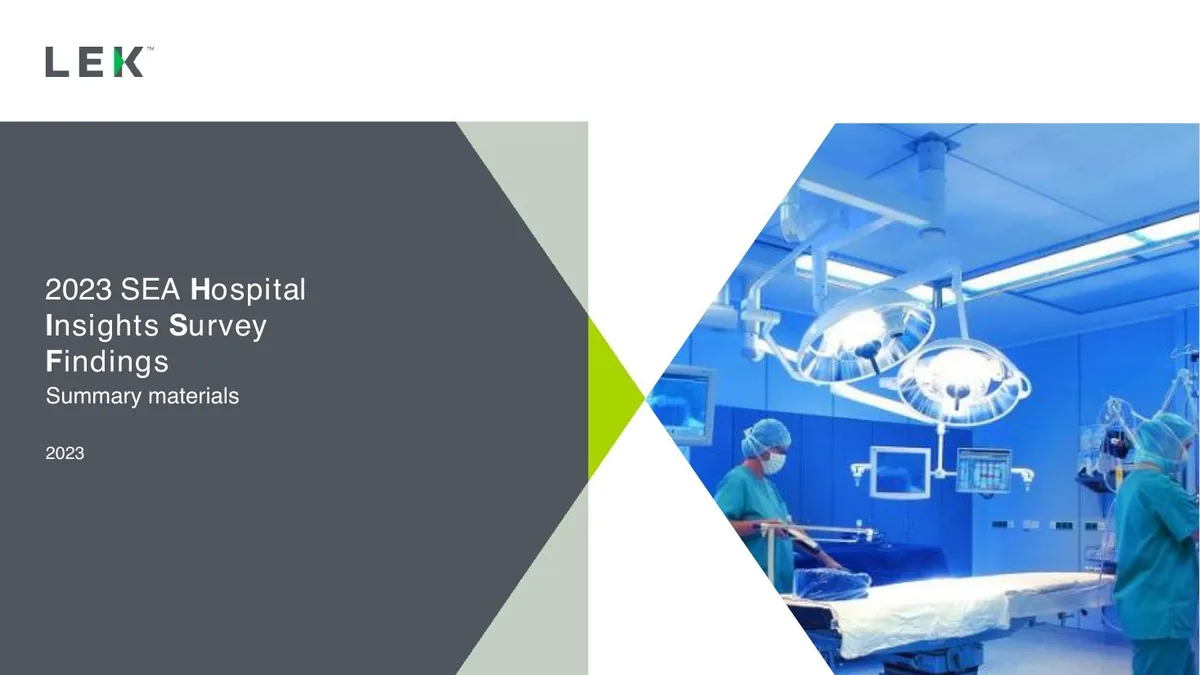 2023 SEA Hospital Insights Survey Findings Summary materials · slide 1