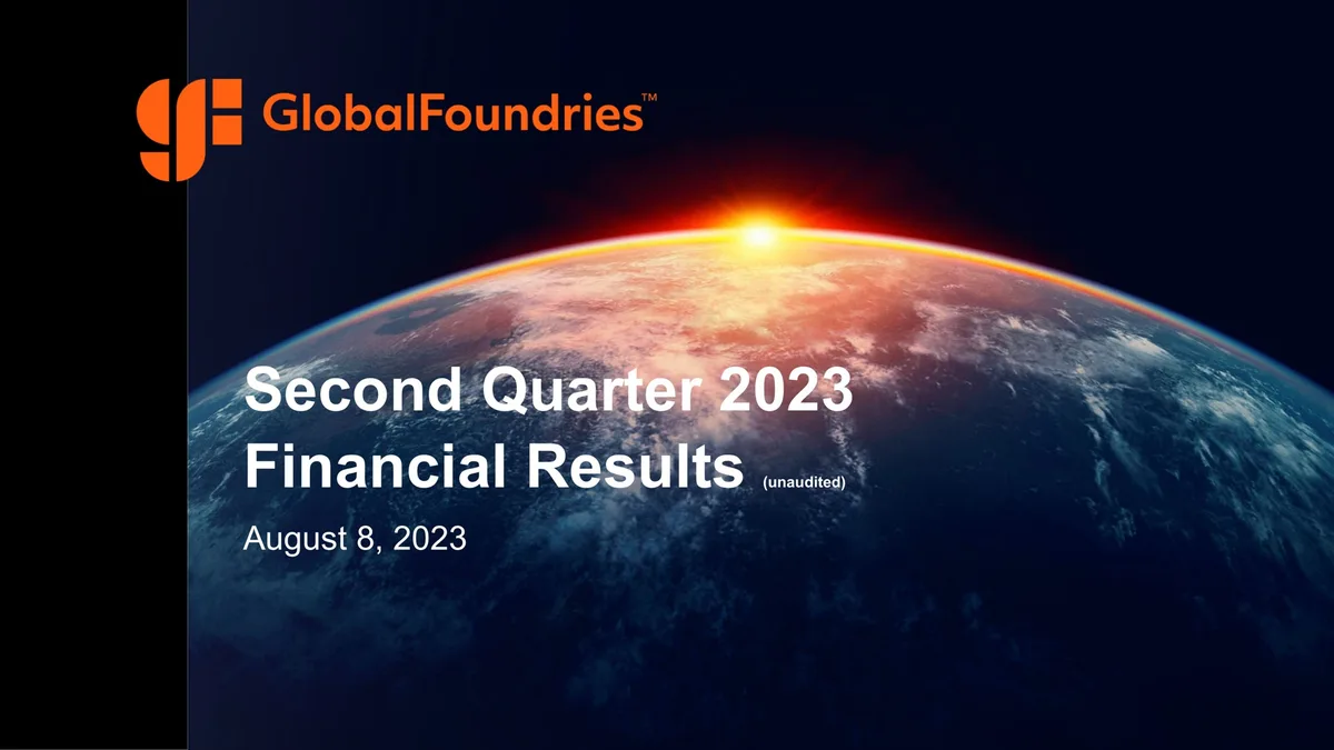 GlobalFoundries | Results Presentation Deck | 21 slides · slide 1
