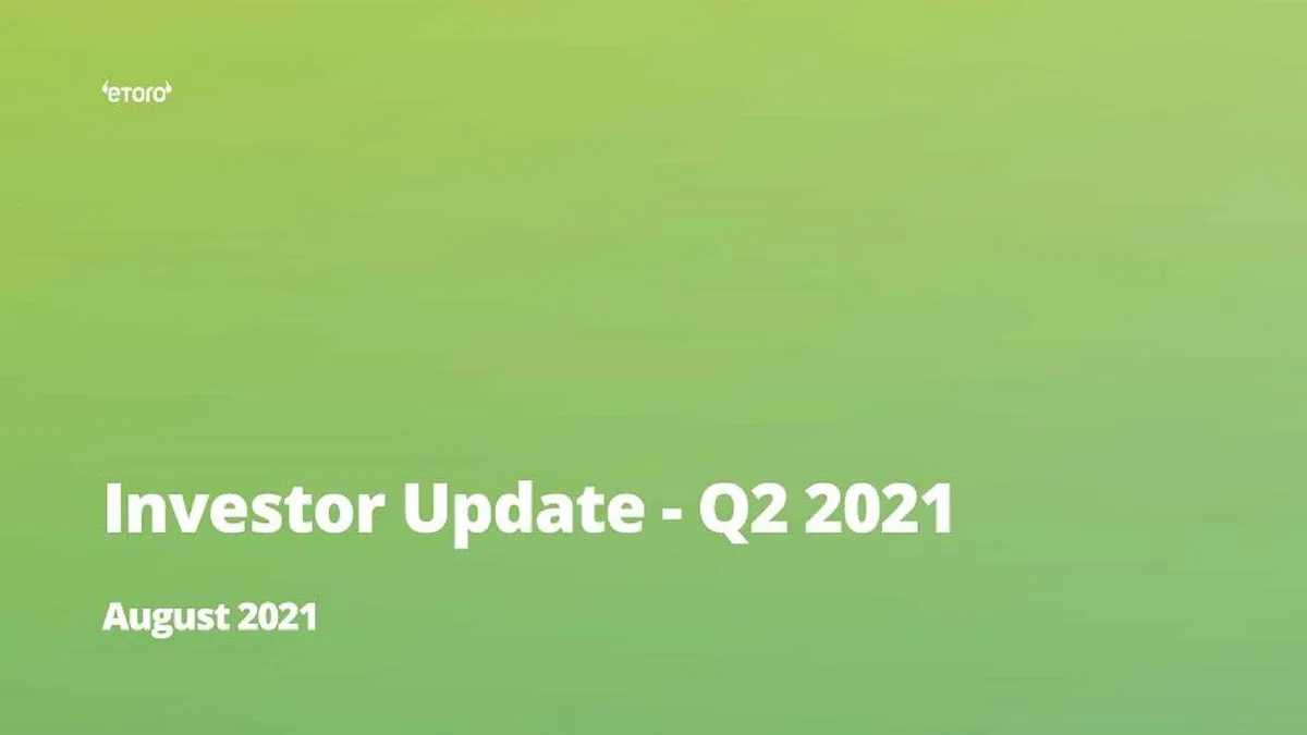 eToro | Results Presentation Deck | 39 slides · slide 1