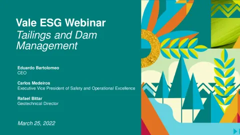 Vale | ESG Presentation Deck | 34 slides