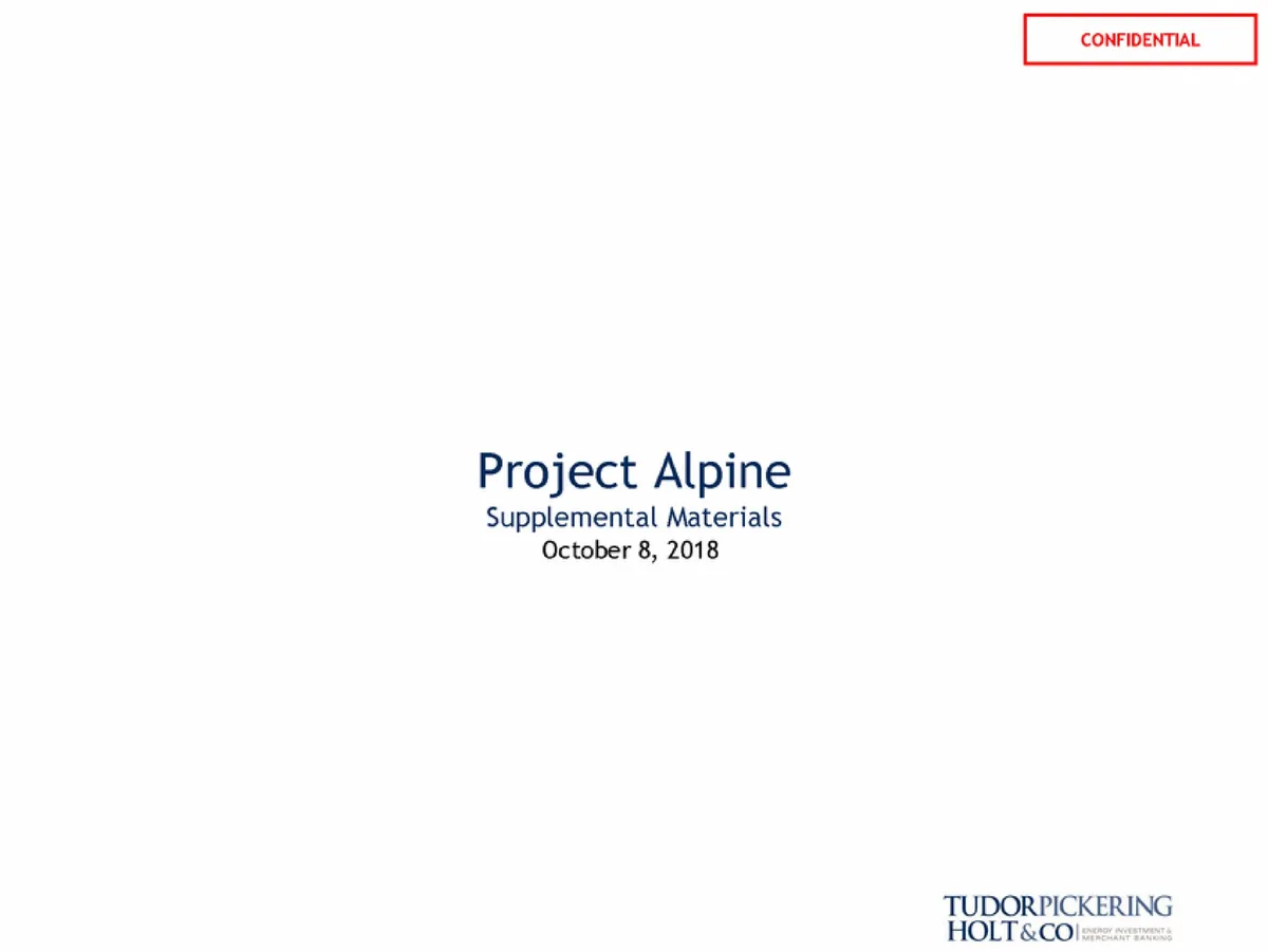 Tudor, Pickering, Holt &amp; Co | Investment Banking Pitch Book | 12 slides · slide 1