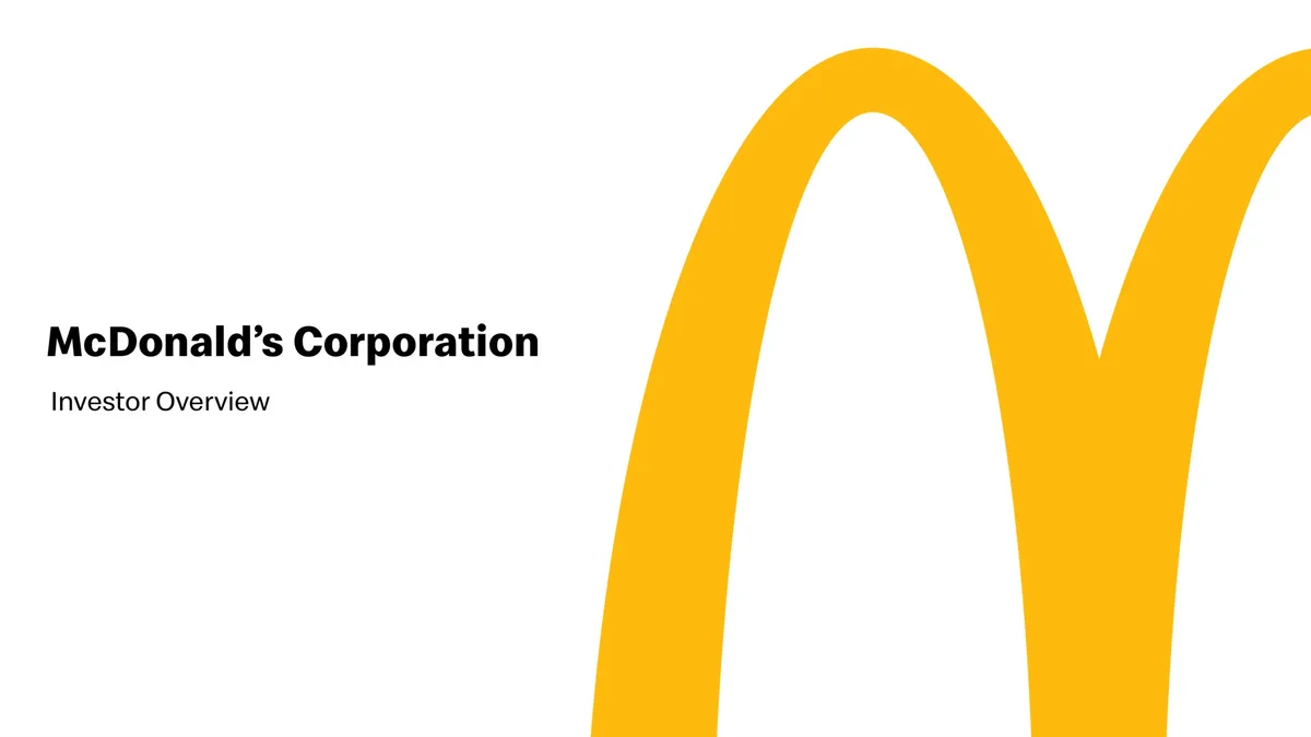 McDonald&#x27;s | Investor Presentation Deck | 36 slides · slide 1