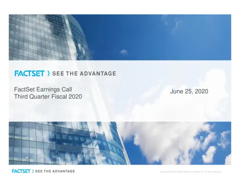 Factset | Results Presentation Deck | 21 slides