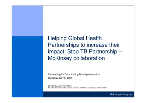 Global Health Partnerships Stop TB