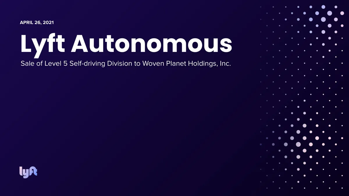 Lyft | Mergers and Acquisitions Presentation Deck | 16 slides · slide 1