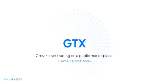 GTX | Start Up Pitch Deck | 14 slides