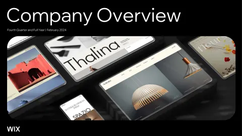 Wix | Investor Presentation Deck | 28 slides