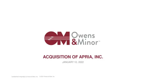 Owens&amp;Minor | Mergers and Acquisitions Presentation Deck | 9 slides
