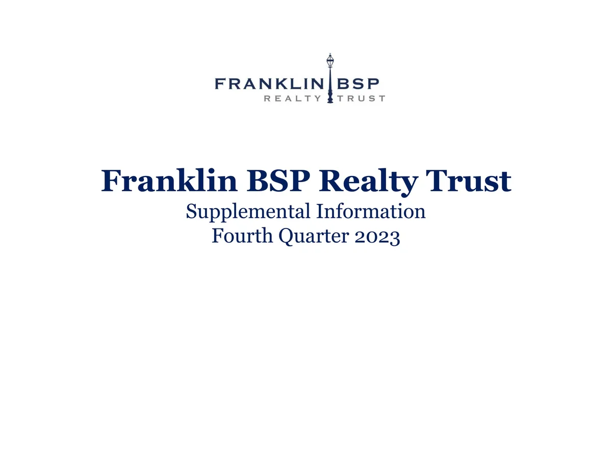 Franklin BSP Realty Trust | Results Presentation Deck | 28 slides · slide 1