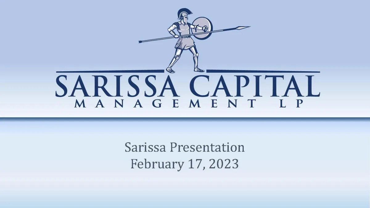 Sarissa Capital | Activist Presentation Deck | 18 slides · slide 1