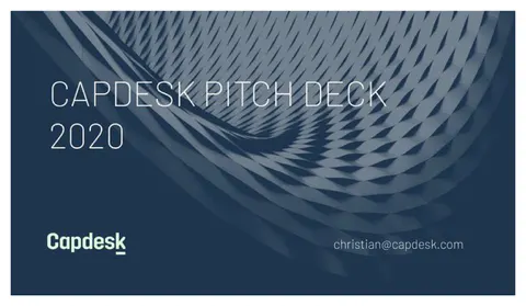 Capdesk | Start Up Pitch Deck | 19 slides