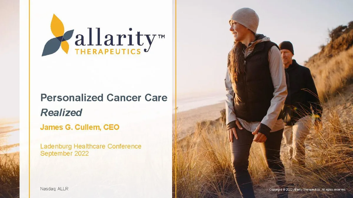 Allarity Therapeutics | Investor Conference Presentation Deck | 23 slides · slide 1