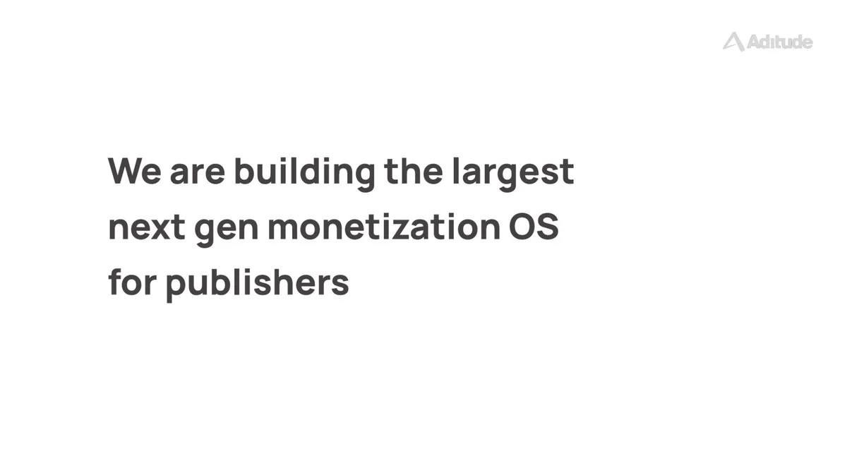 Aditude raises $15 million in Series A funding: Pitch deck · slide 1
