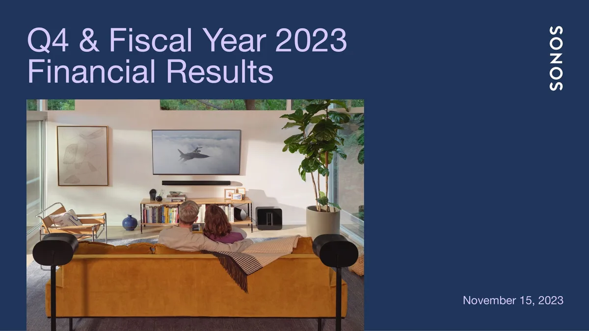 Sonos | Results Presentation Deck | 40 slides · slide 1