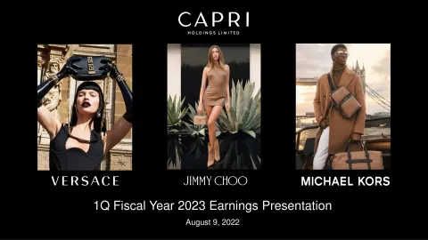 Capri Holdings | Results Presentation Deck | 13 slides