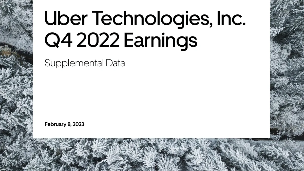 Uber | Results Presentation Deck | 32 slides · slide 1
