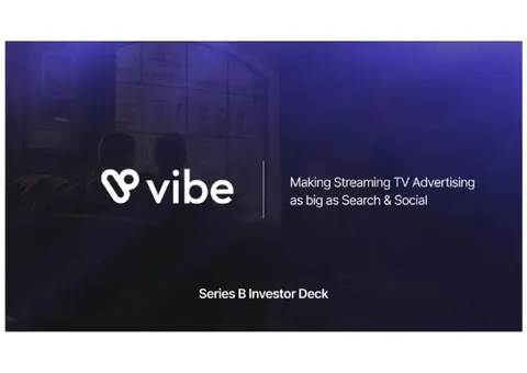 Pitch deck: Vibe raises $50M, offers streaming TV ad platform using AI