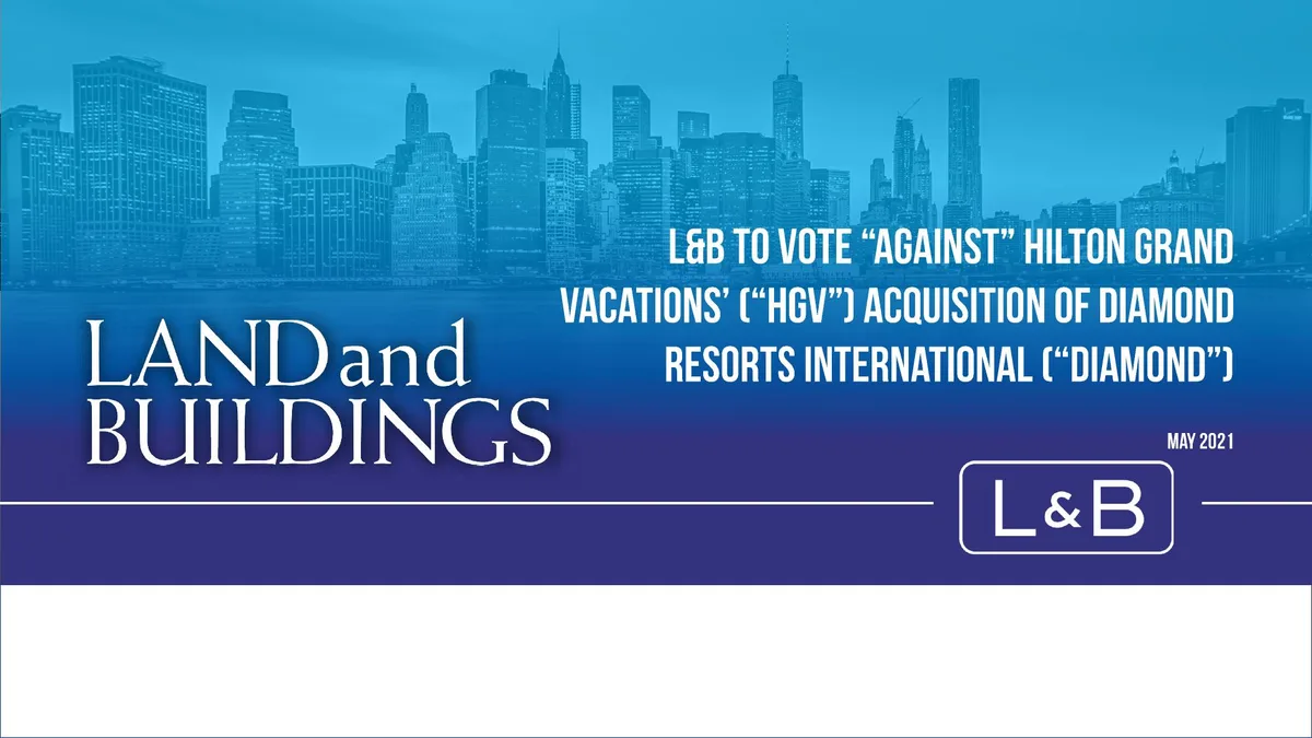 Land Buildings Hilton Grand Vacations Presentation May 2021 · slide 1