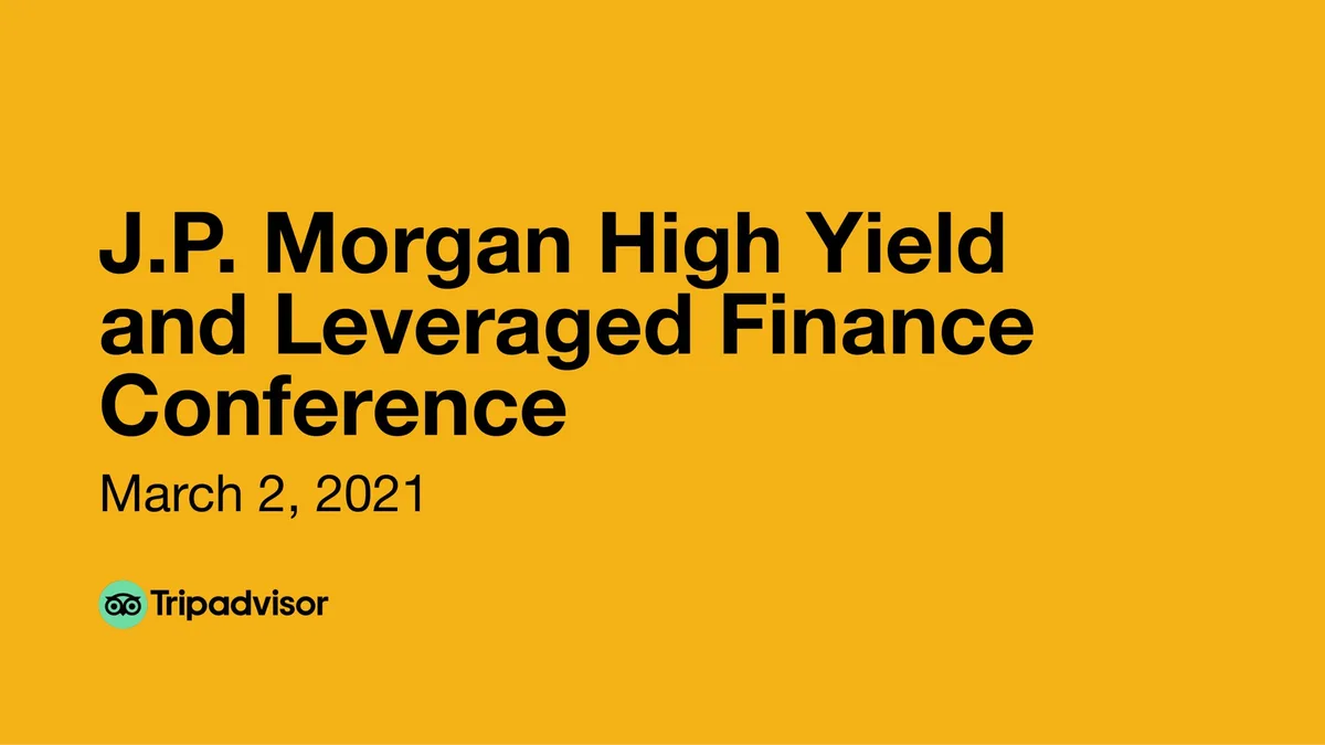 Tripadvisor | Investor Conference Presentation Deck | 23 slides · slide 1