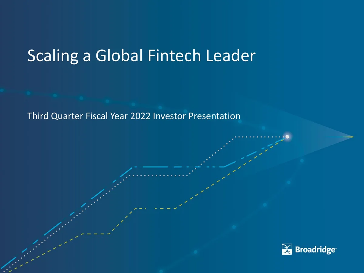 Broadridge Financial Solutions | Results Presentation Deck | 48 slides · slide 1