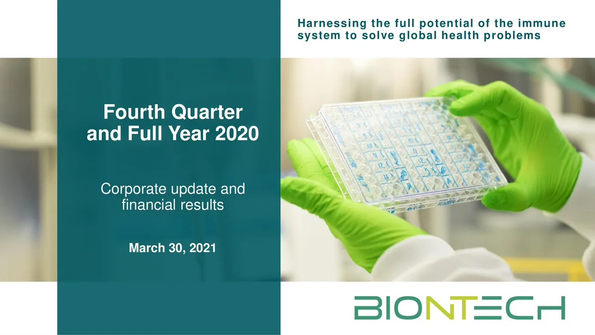 BioNTech | Results Presentation Deck | 36 slides · slide 1