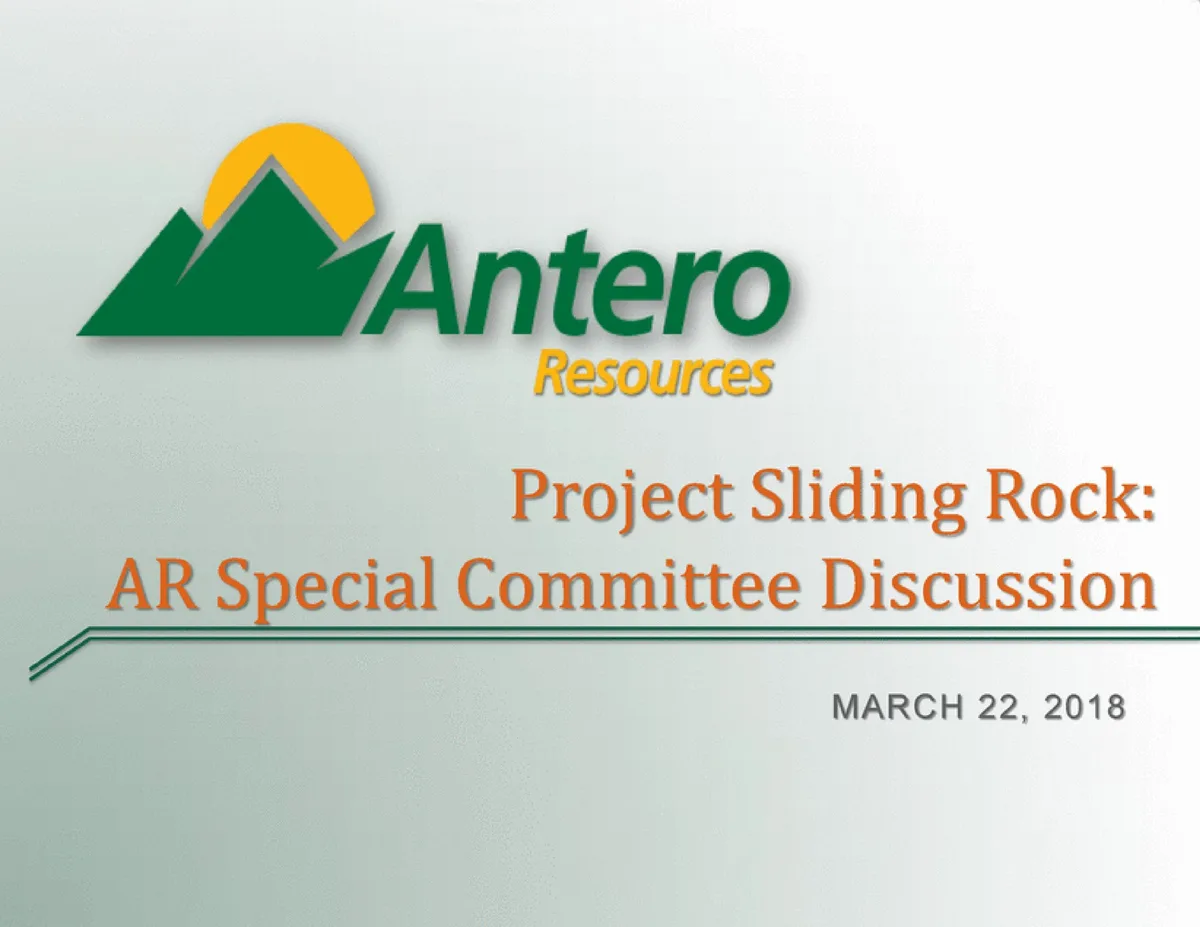 Antero Midstream Partners | Mergers and Acquisitions Presentation Deck | 69 slides · slide 1
