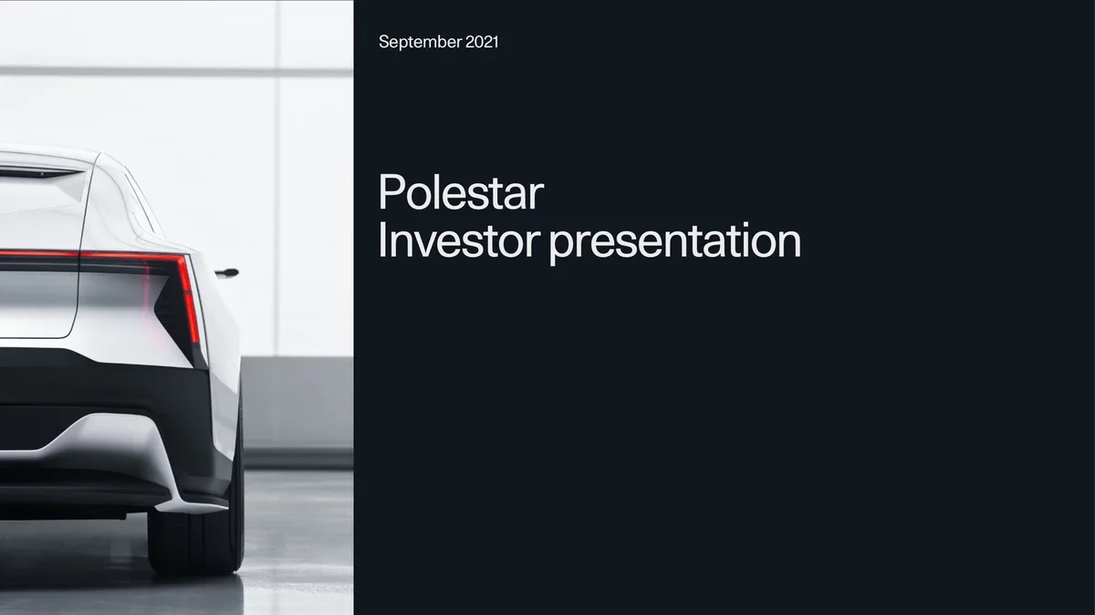 Polestar | SPAC Presentation Deck | 52 slides · slide 1