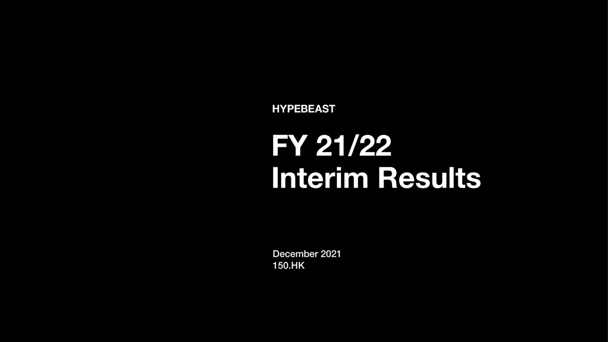 Hypebeast | Results Presentation Deck | 12 slides · slide 1