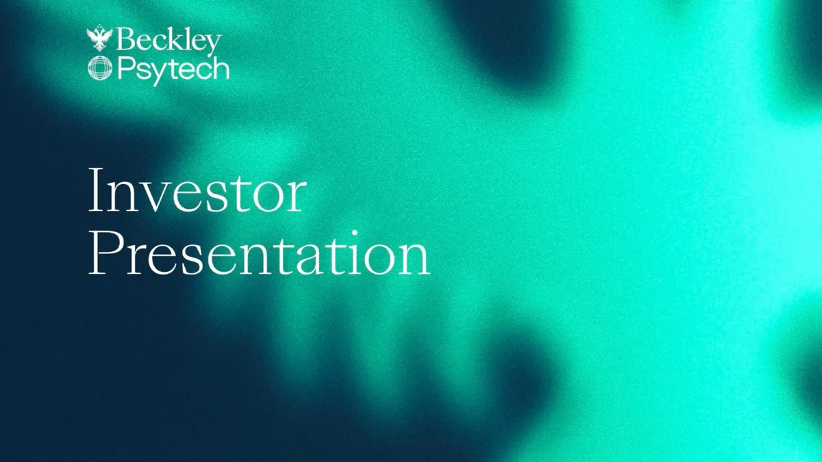 See the pitch deck a psychedelics startup just used to raise $18.6 million to develop new treatments derived from the Sonoran Desert toad · slide 1