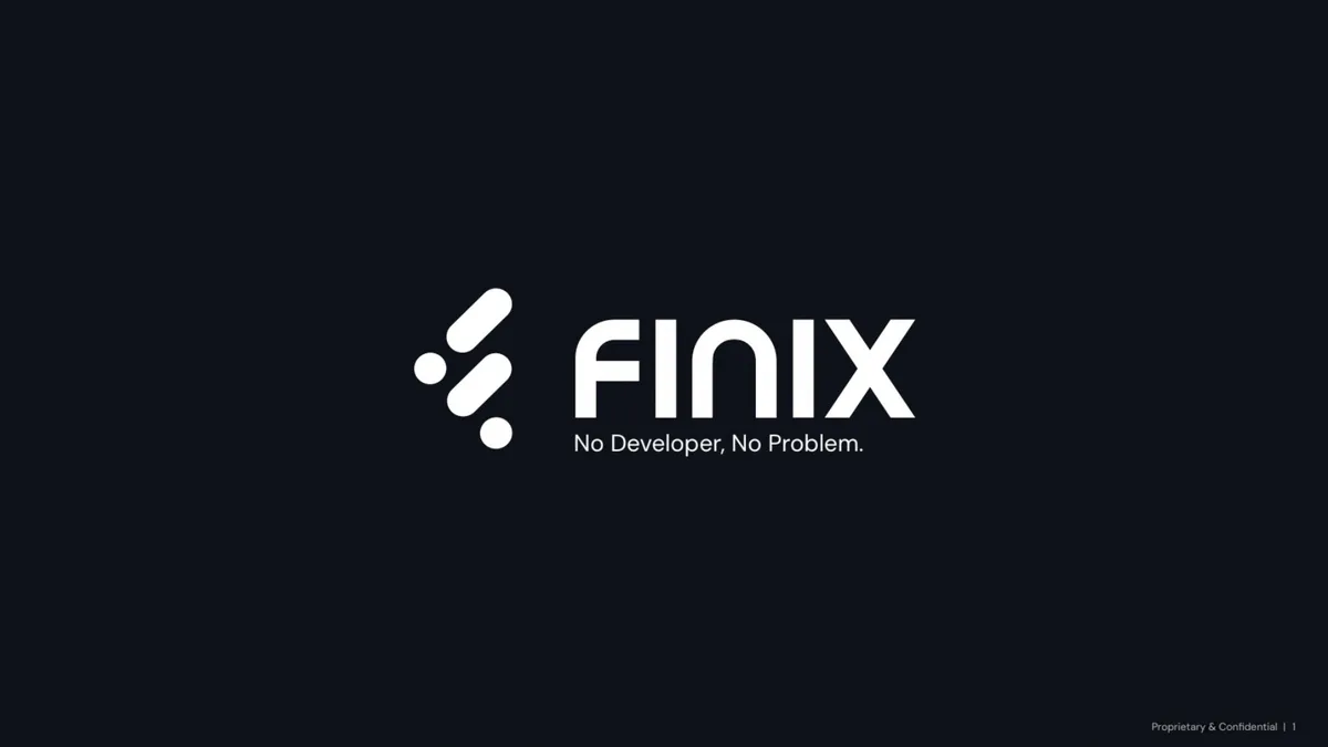 Payments fintech Finix's pitch deck for its $75 million Series C · slide 1