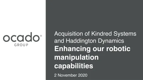 Ocado | Mergers and Acquisitions Presentation Deck | 11 slides