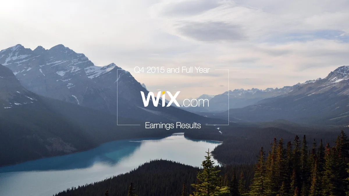 Wix | Results Presentation Deck | 23 slides · slide 1