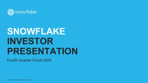 Snowflake | Investor Presentation Deck | 37 slides