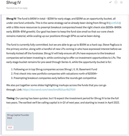 Shrug Capital IV LP Email
