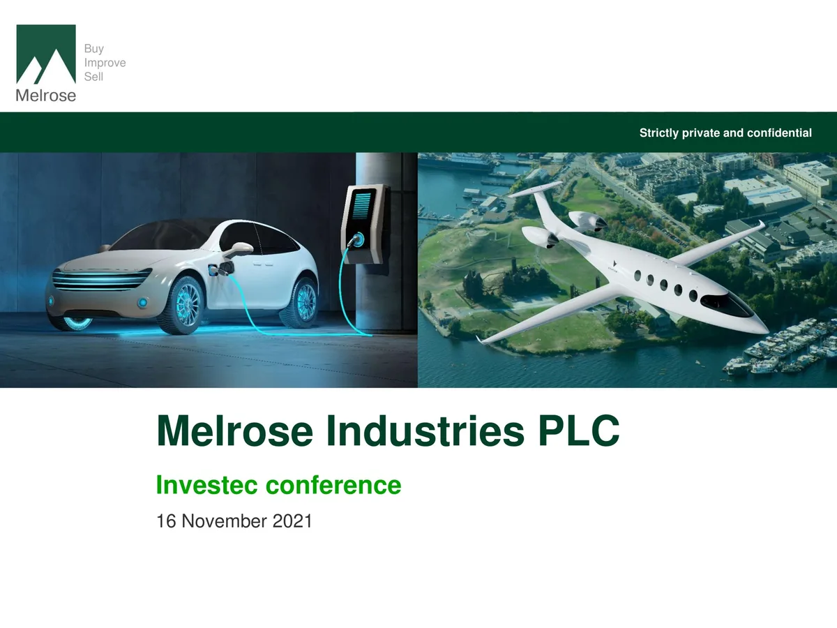 Melrose | Investor Conference Presentation Deck | 9 slides · slide 1