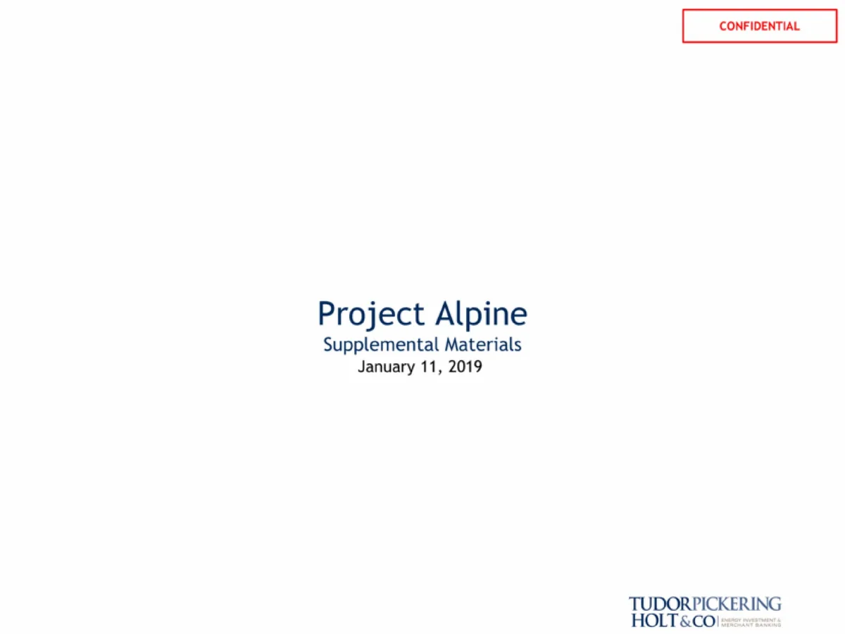 Tudor, Pickering, Holt &amp; Co | Investment Banking Pitch Book | 12 slides · slide 1