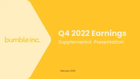 Bumble | Results Presentation Deck | 16 slides