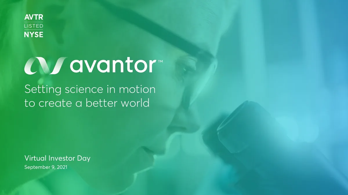 Avantor | Investor Day Presentation Deck | 89 slides · slide 1