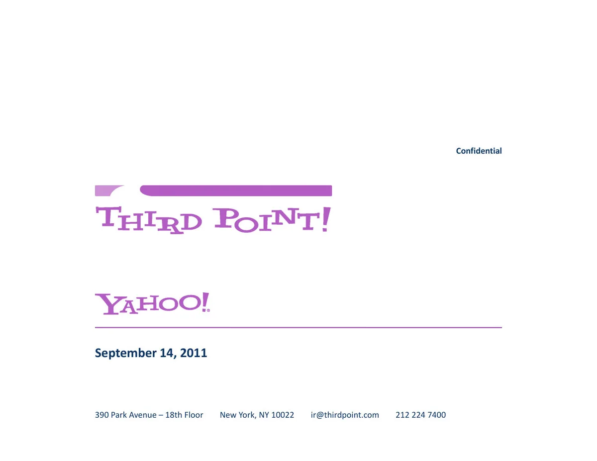 Yahoo! Inc. (YHOO) · slide 1